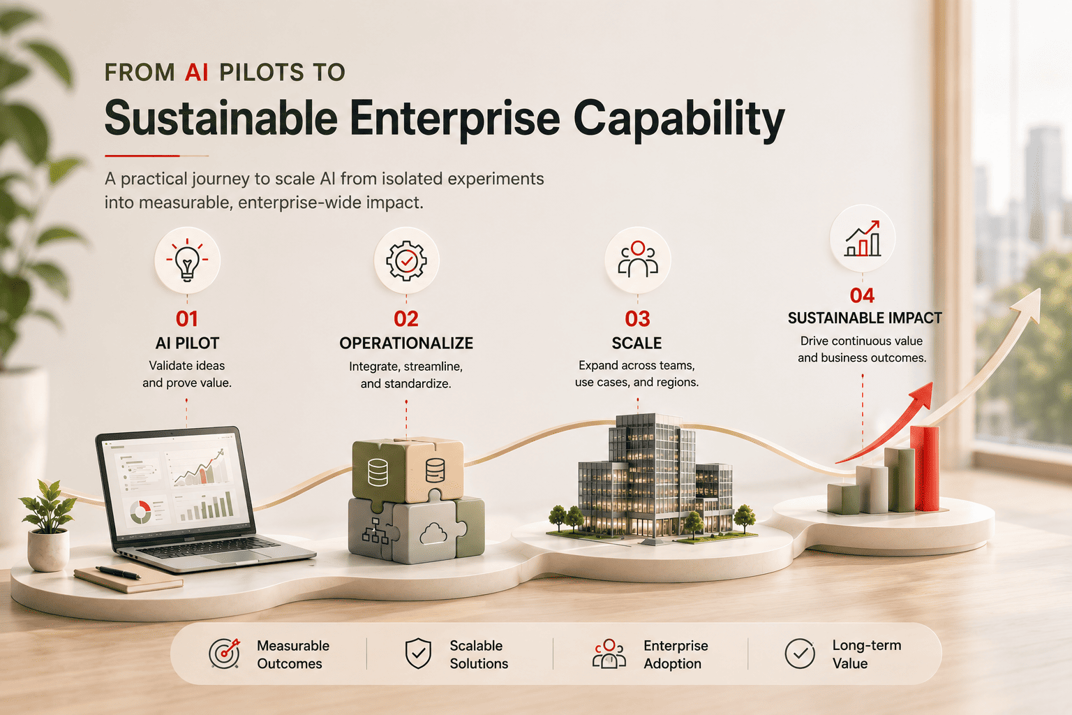 AI scaling journey from pilot to sustainable enterprise capability